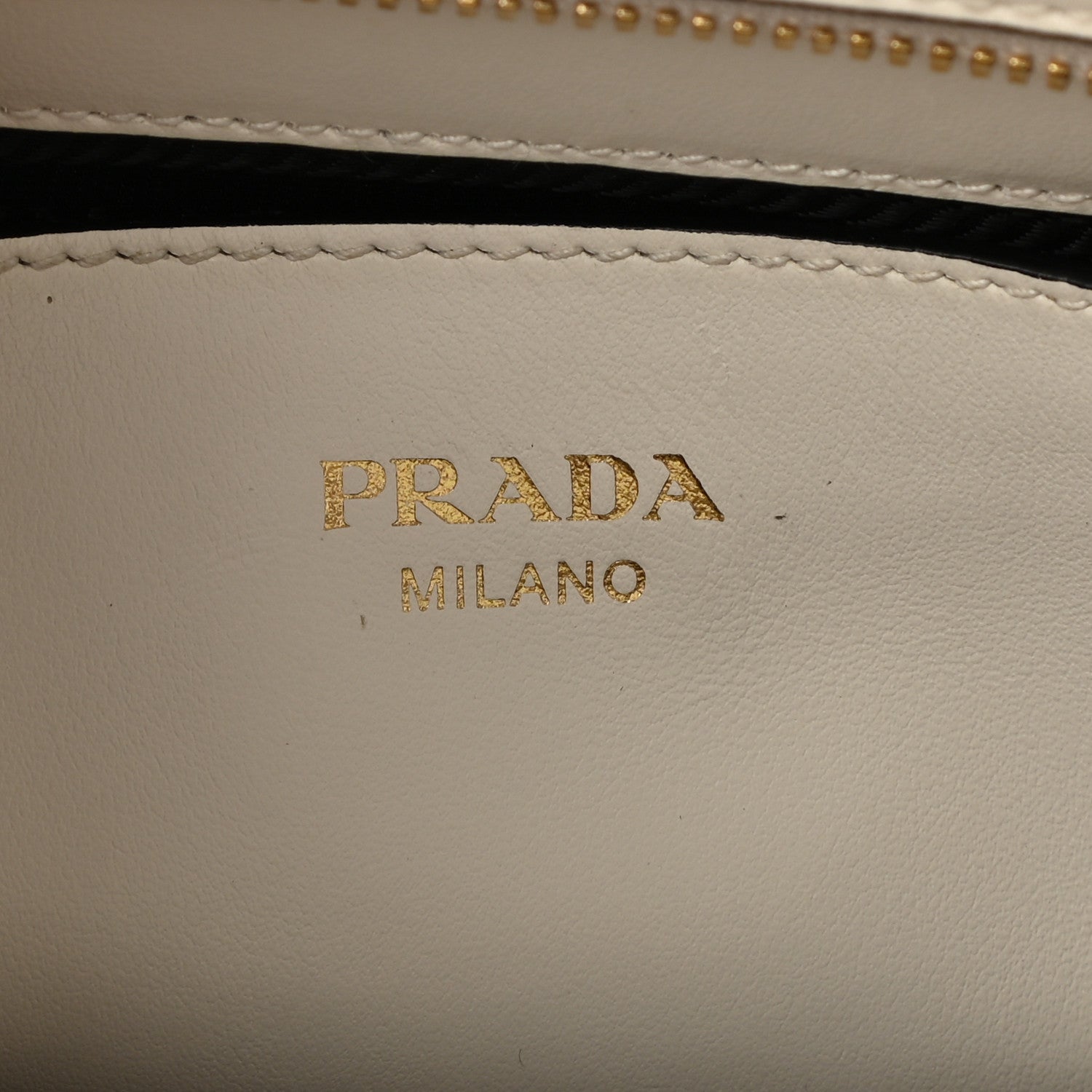 Prada Saffiano Soft Calfskin Small Zippered Tote White 6 of 10