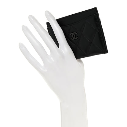 Chanel Lambskin Quilted Card Holder So Black 2 of 9