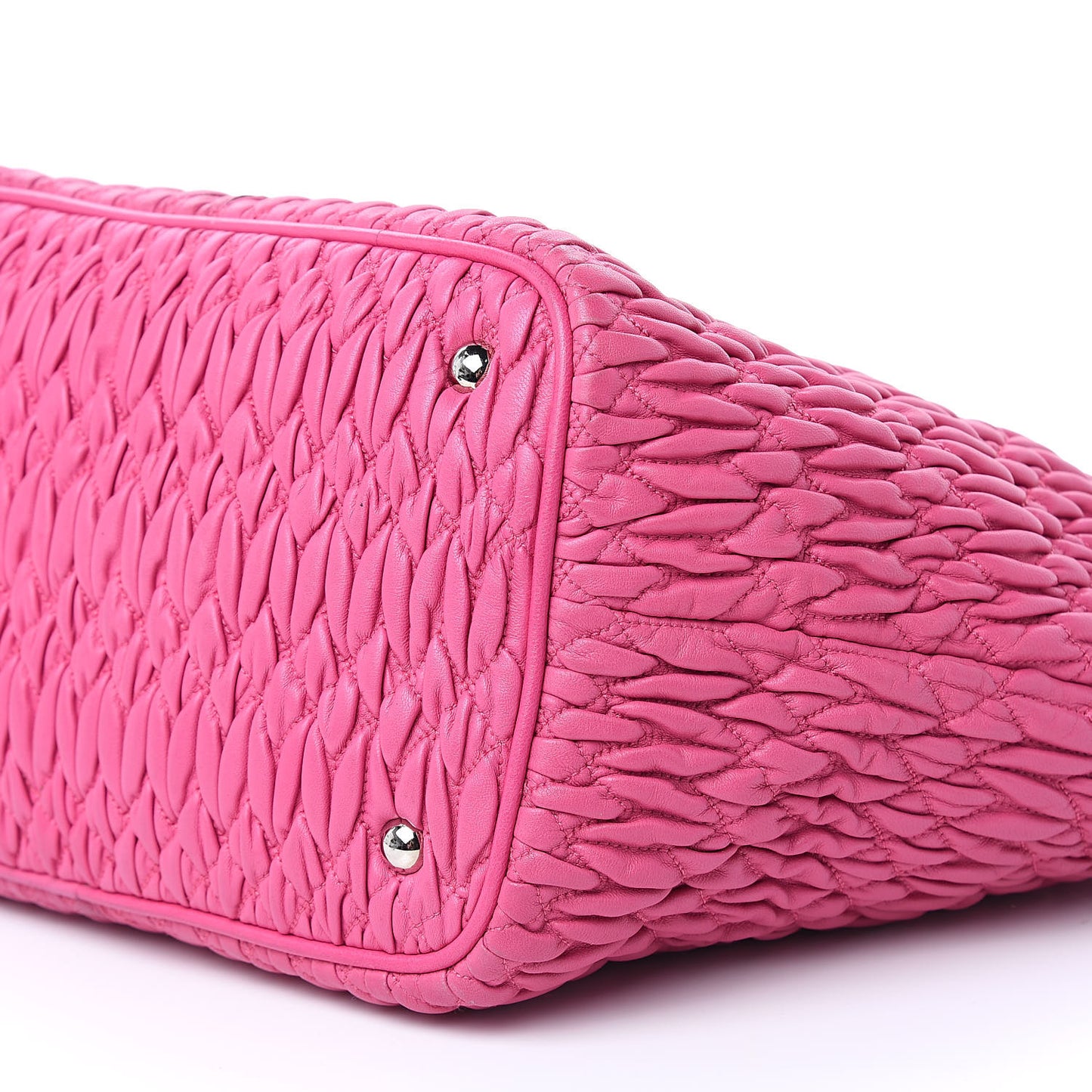 Nappa Matelasse Swarovski Crystal Tote Fuxia