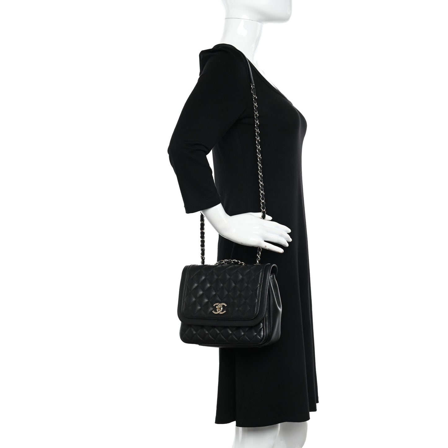 Lambskin Quilted Medium Lovely Day Flap Black