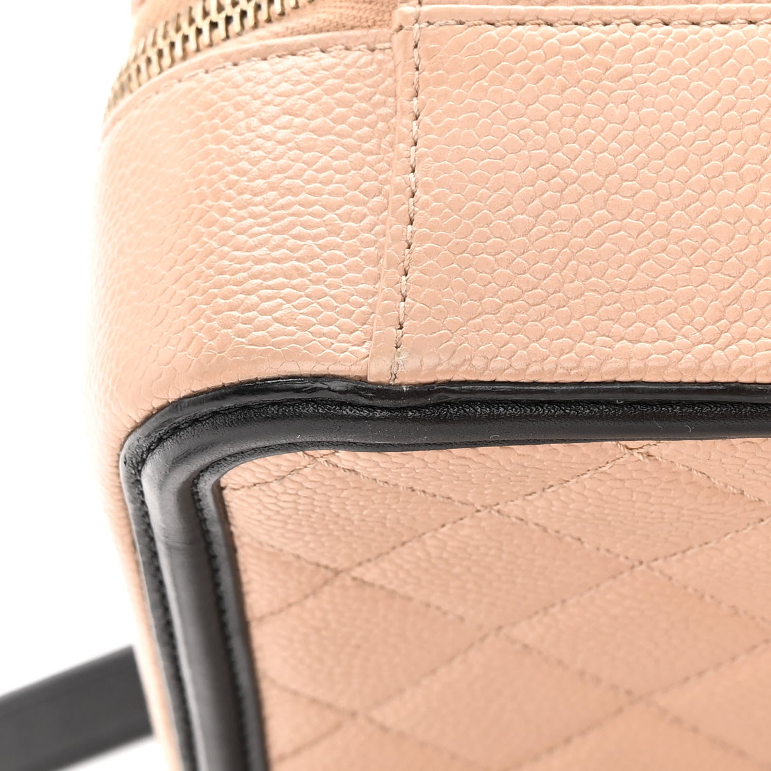 Chanel Caviar Quilted Medium CC Filigree Vanity Case Beige Black 14 of 19