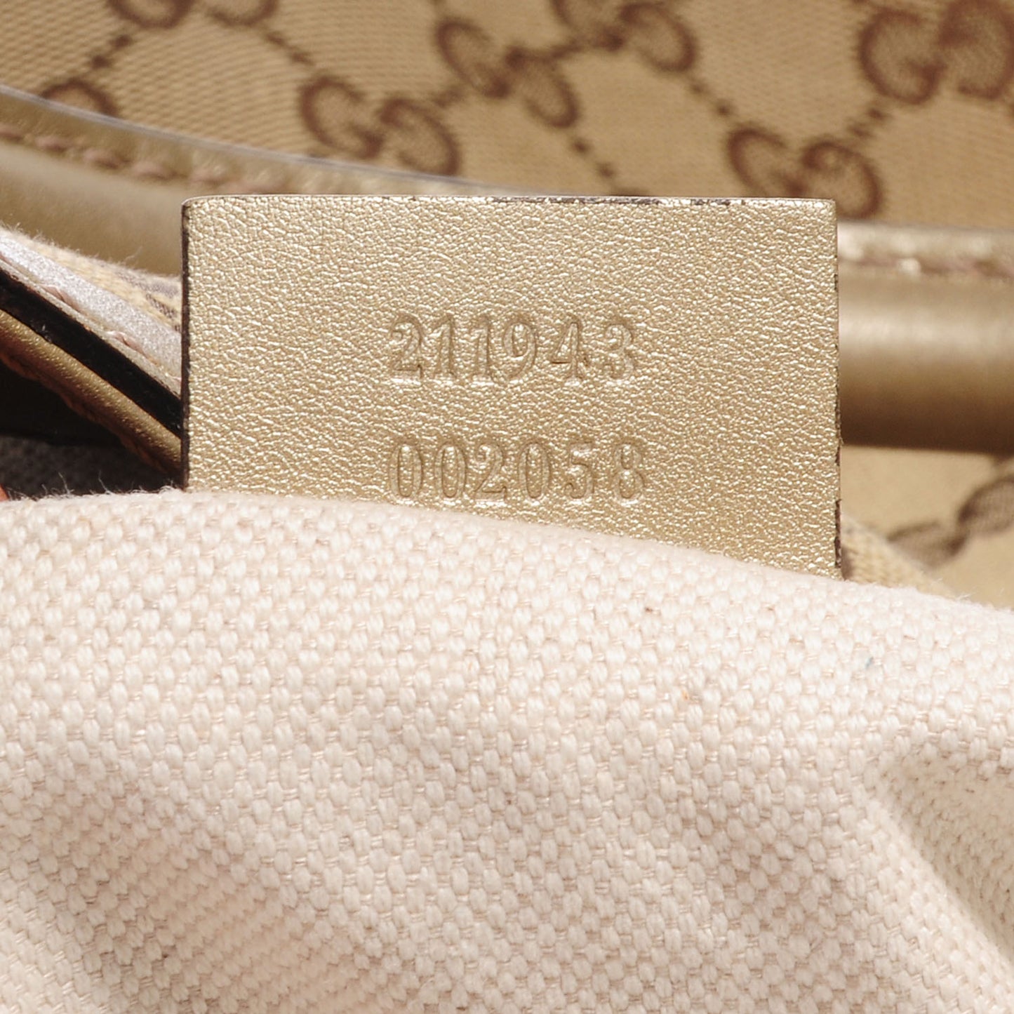 Monogram Large Sukey Tote Beige Champagne