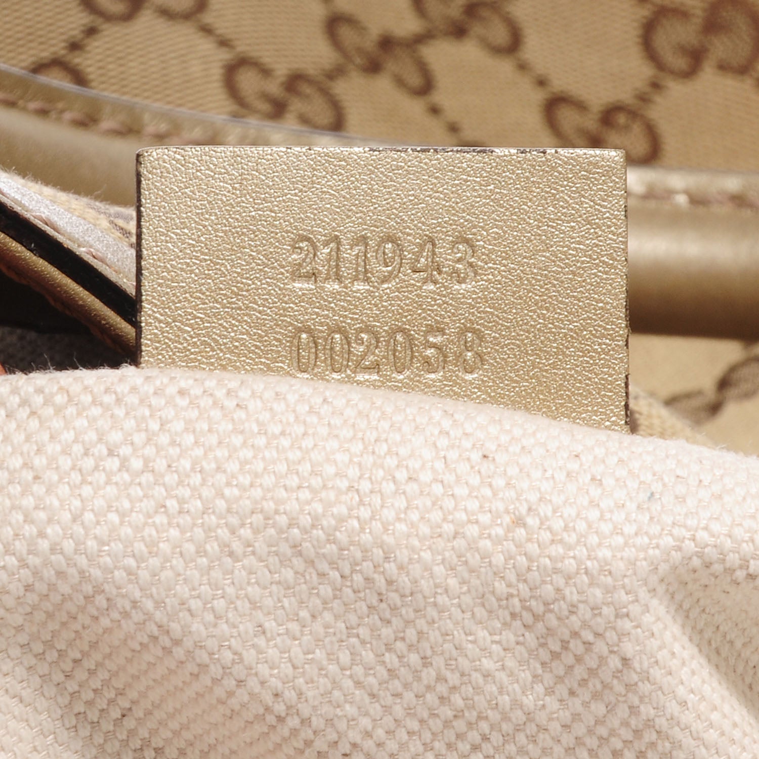 Gucci Monogram Large Sukey Tote Beige Champagne 8 of 8