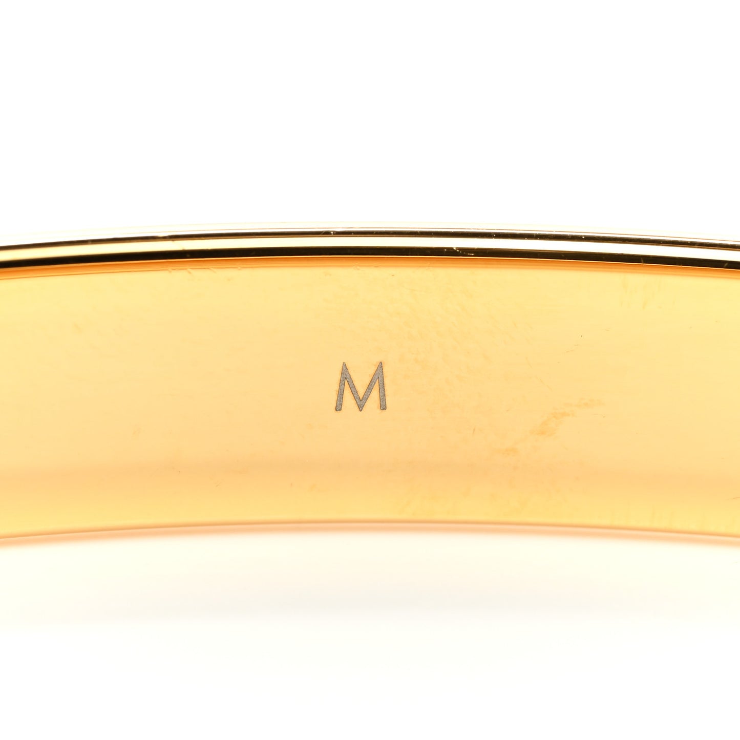 Brass Crystal Monogram Nanogram Strass Cuff M Gold