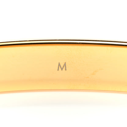 Louis Vuitton Brass Crystal Monogram Nanogram Strass Cuff M Gold 6 of 8