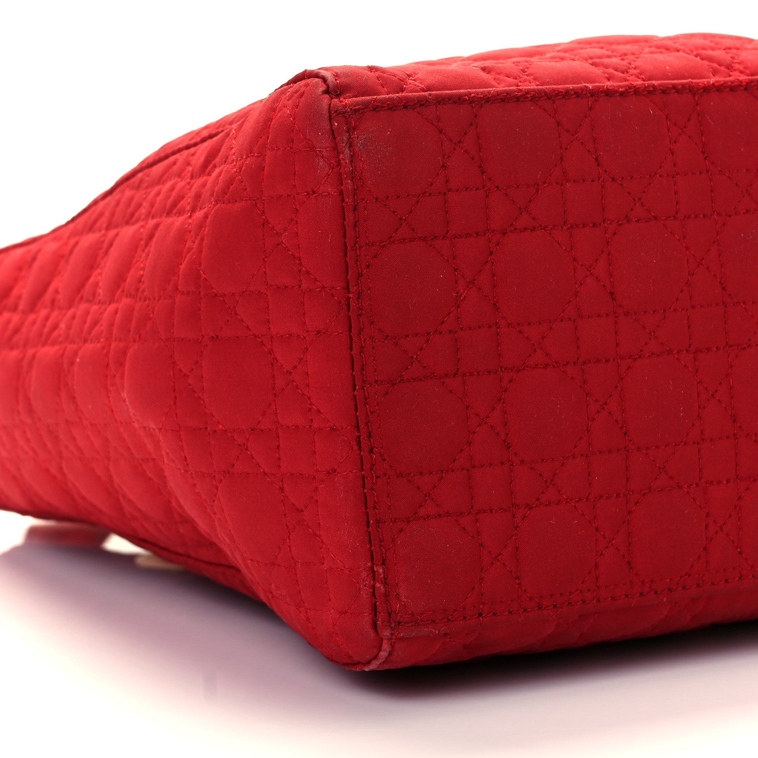 Christian Dior Nylon Cannage Medium Lady Dior Red 7 of 9