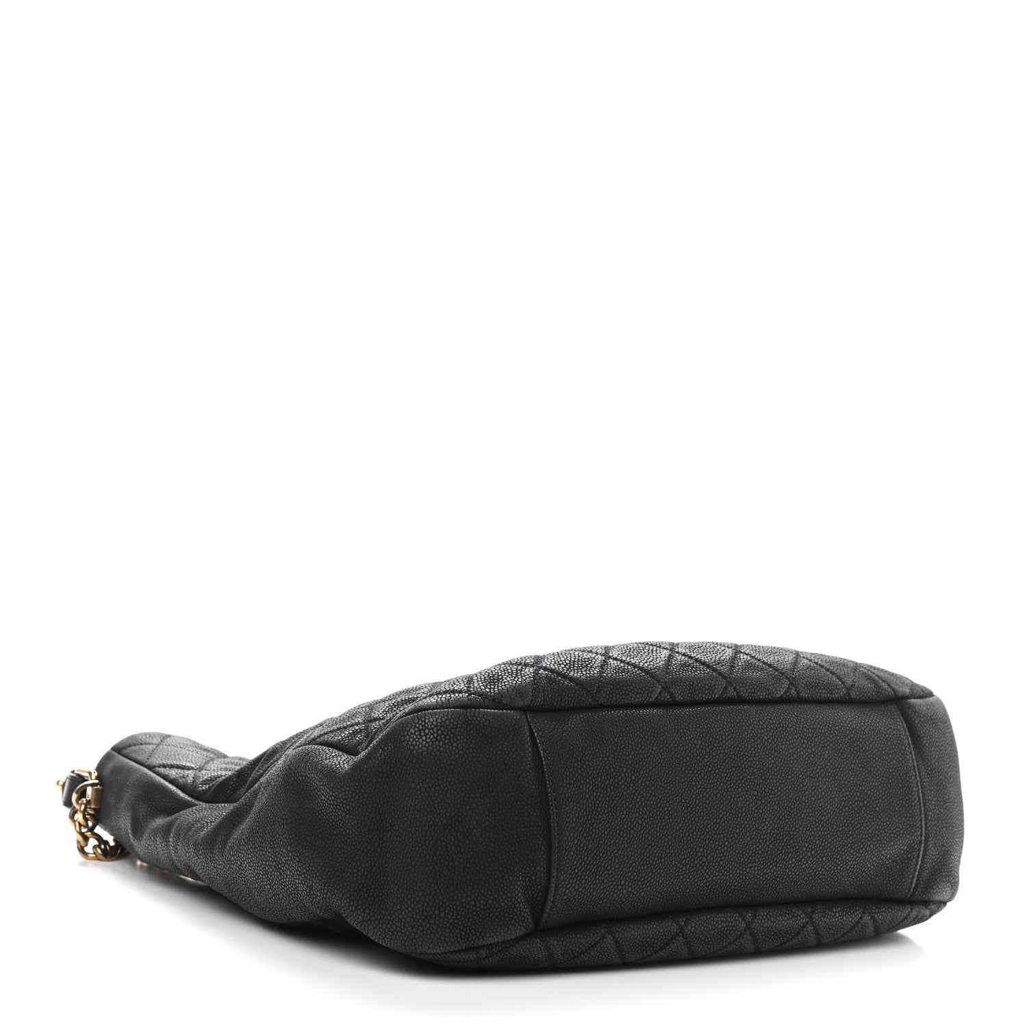 Chanel Iridescent Caviar Quilted Country Chic Hobo Black 4 of 14