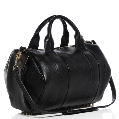 Alexander Wang Lambskin Rocco Duffel Black w Pale Gold Hardware 3 of 15