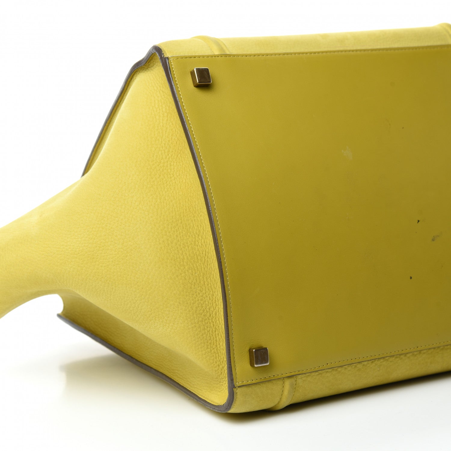 Celine Nubuck Medium Phantom Luggage Chartreuse 6 of 16