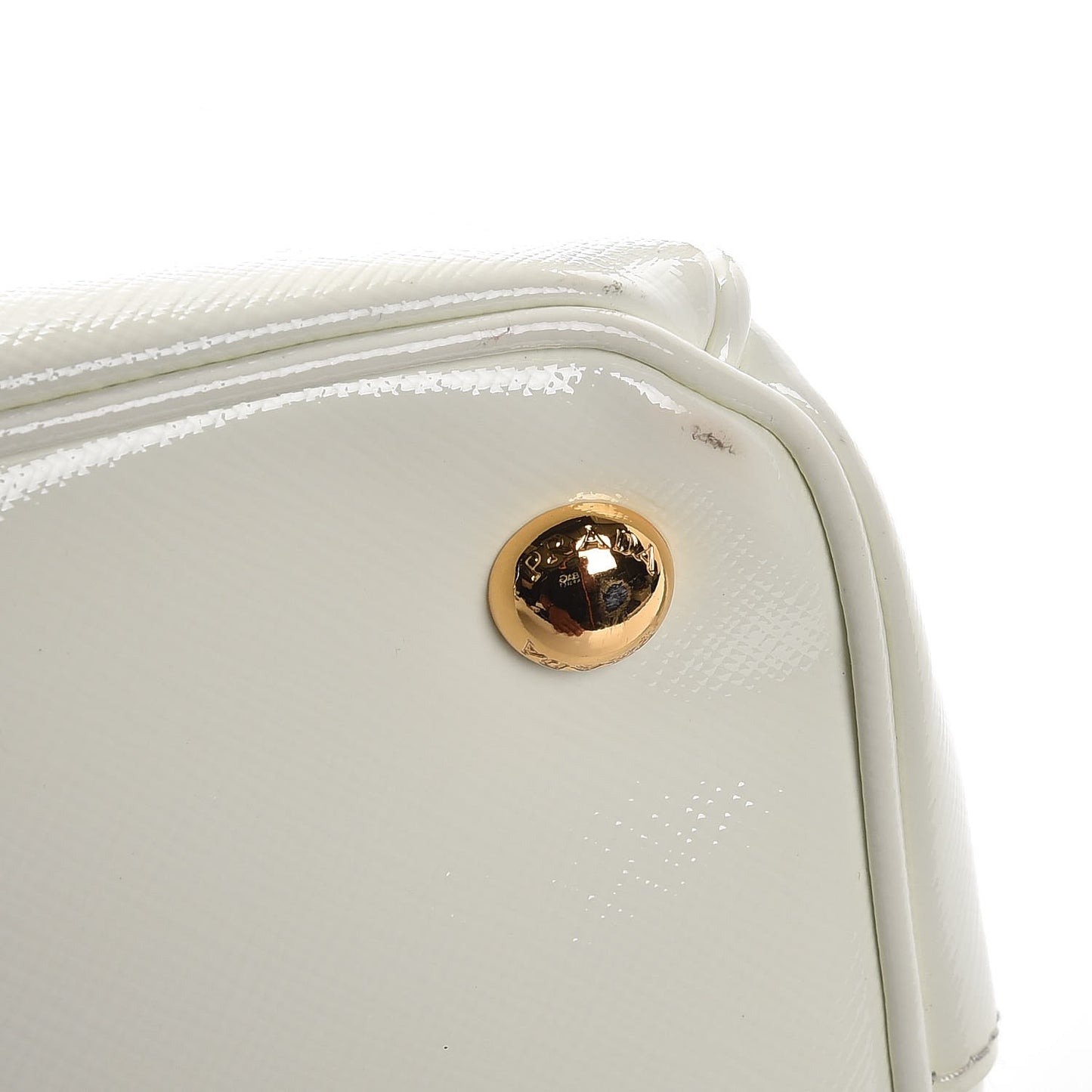 Saffiano Vernice Medium Double Zip Tote Talco
