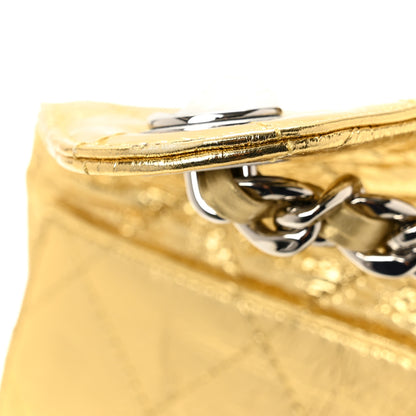 Chanel Metallic Aged Calfskin Quilted Small Chanel 25 Handbag Gold 13 of 15