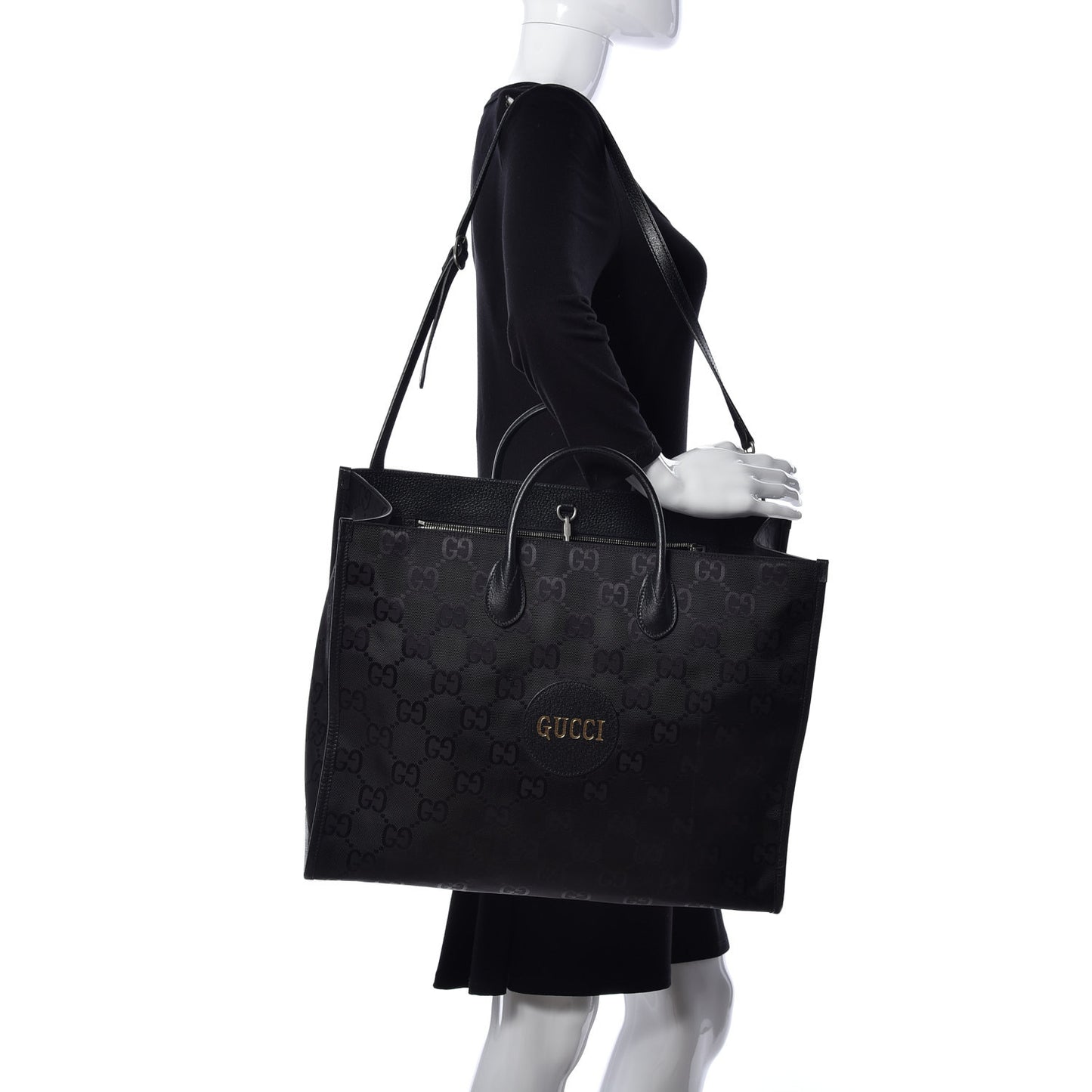 Econyl Nylon Monogram Large Off The Grid Tote Bag Black