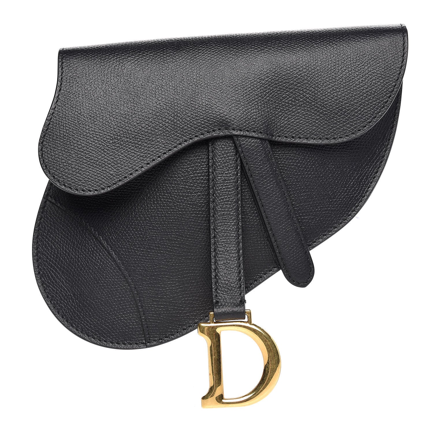 Christian Dior Grained Calfskin Saddle Belt Bag Black 1 of 6