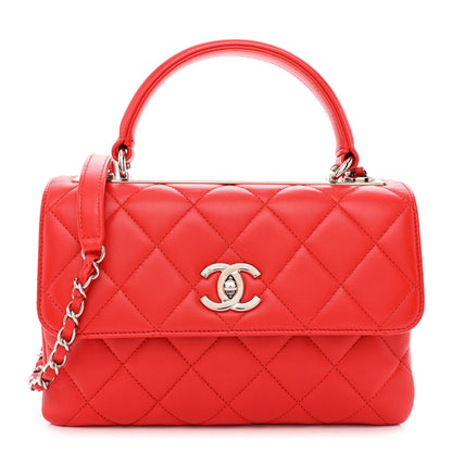 Chanel Lambskin Quilted Small Trendy CC Flap Dual Handle Bag Red 1 of 10