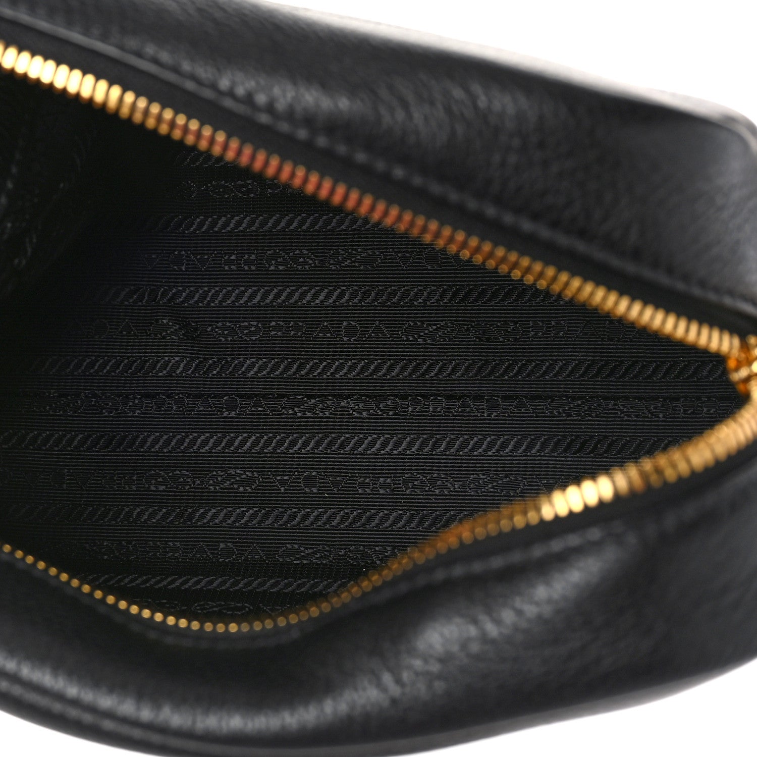 Prada Vitello Phenix Embossed Logo Camera Bag Black 5 of 8