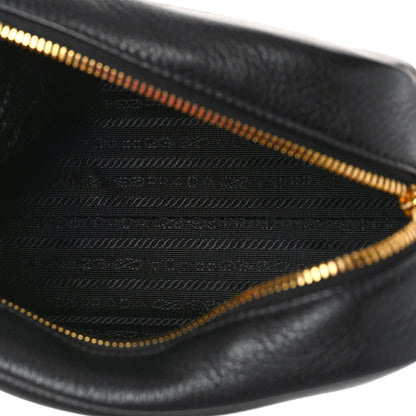Prada Vitello Phenix Embossed Logo Camera Bag Black 5 of 8