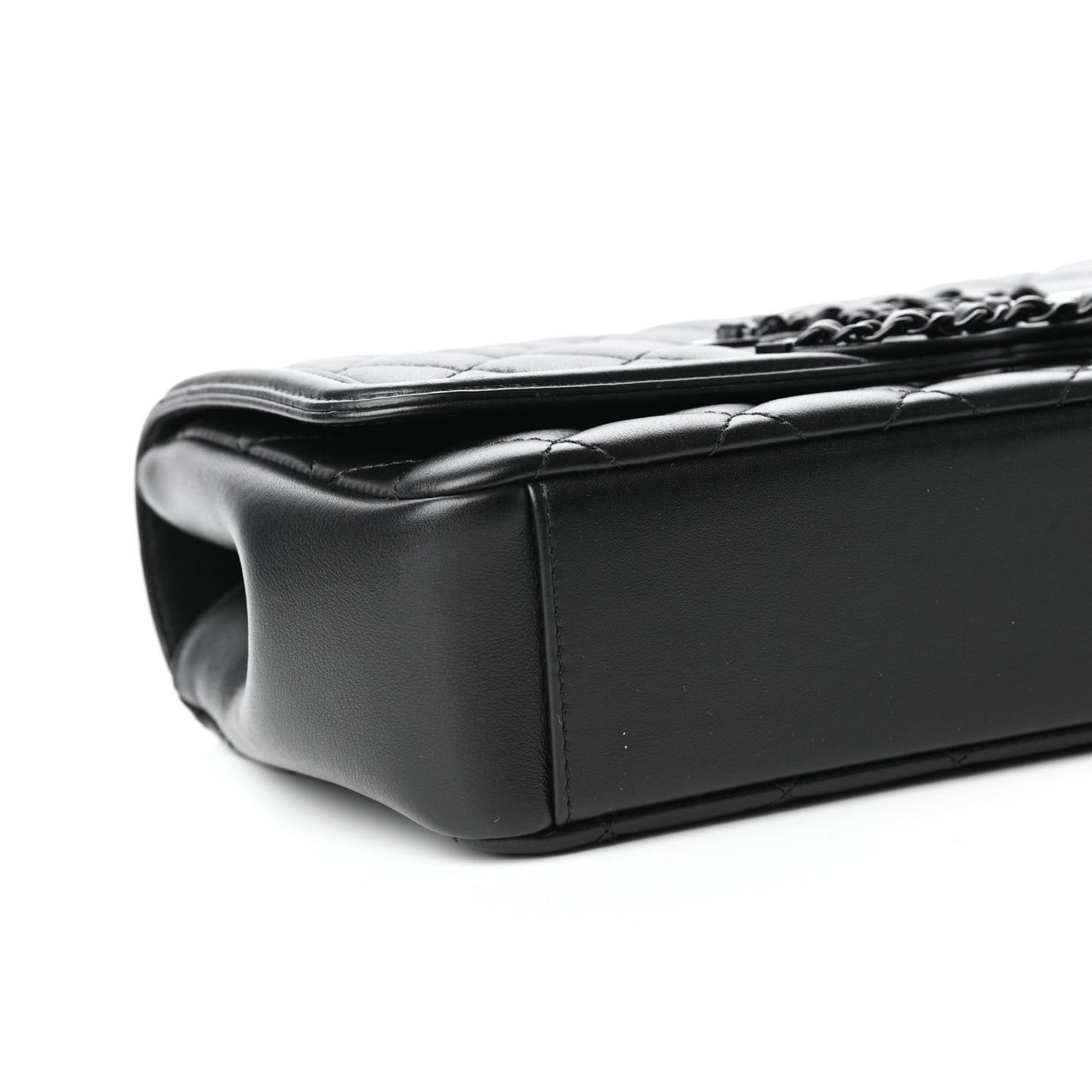 Calfskin Quilted Medium CC Filigree Flap Black