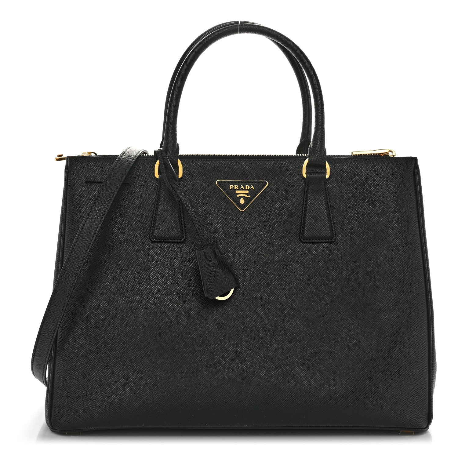 Prada Saffiano Lux Large Galleria Double Zip Tote Black 1 of 10