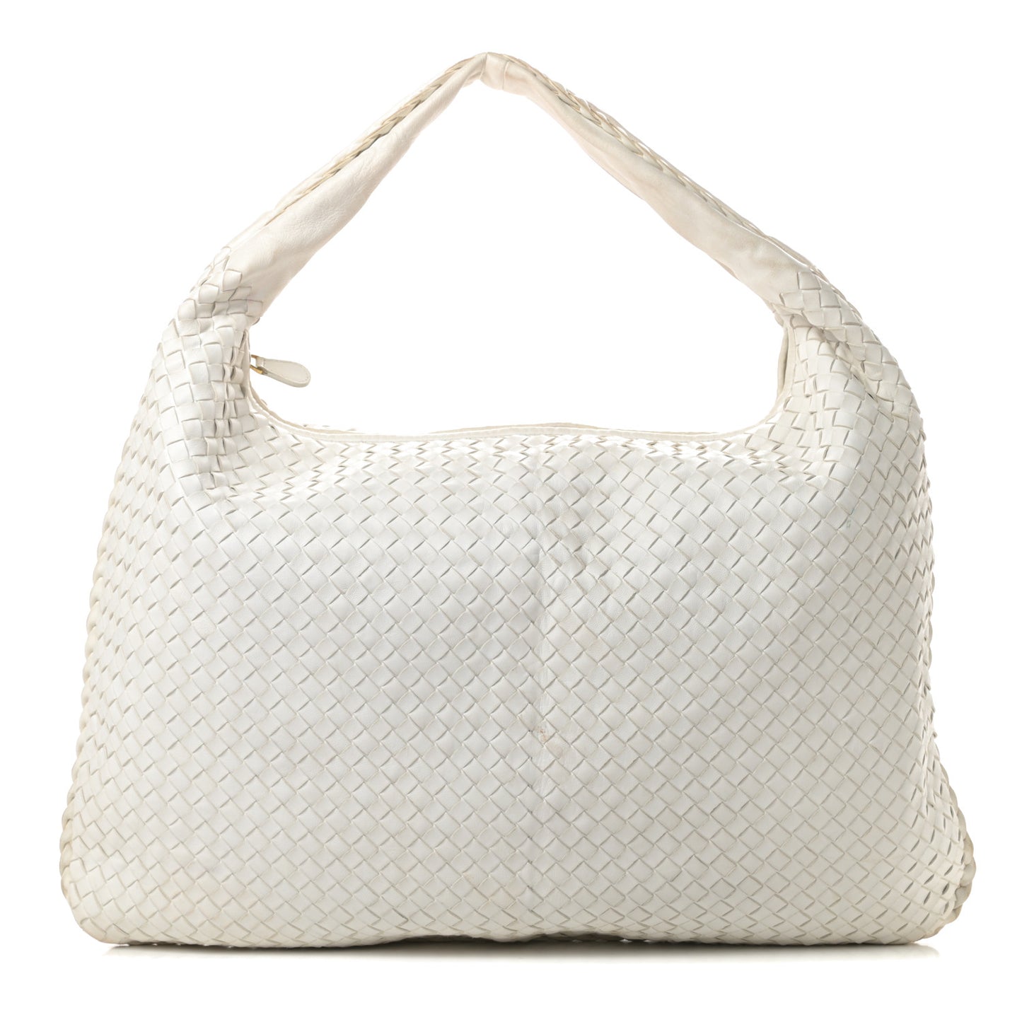Nappa Intrecciato Maxi Veneta Hobo White