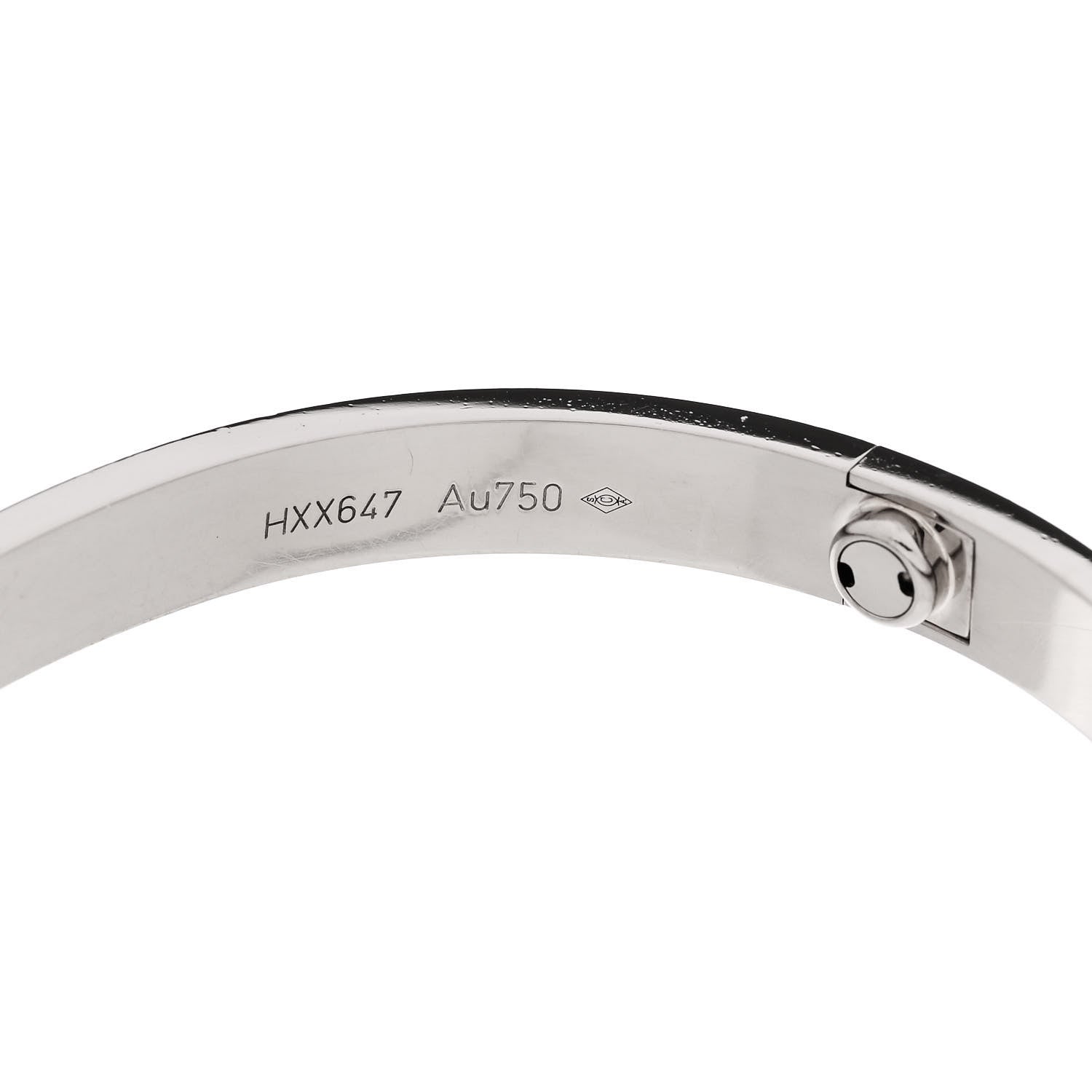 Cartier 18K White Gold LOVE Bracelet 18 8 of 9