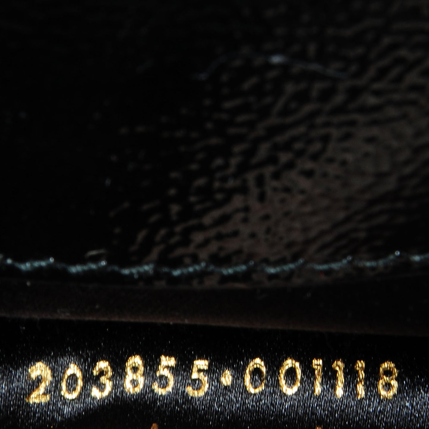 Textured Patent Monogram Large Belle De Jour Clutch Black