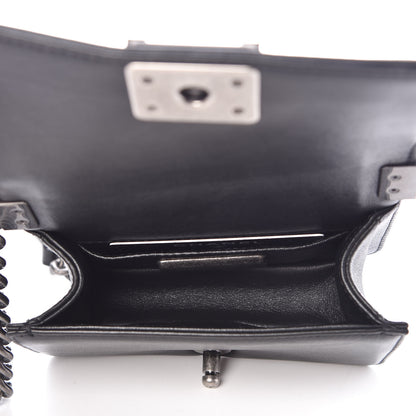 Chanel Galuchat Stingray Mini Boy Flap Black Silver 5 of 12