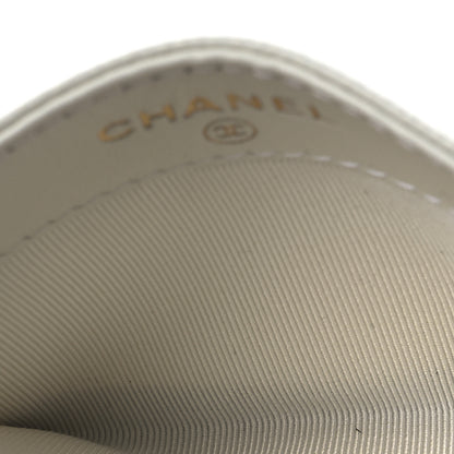 Chanel Caviar Quilted Card Holder White 5 of 10