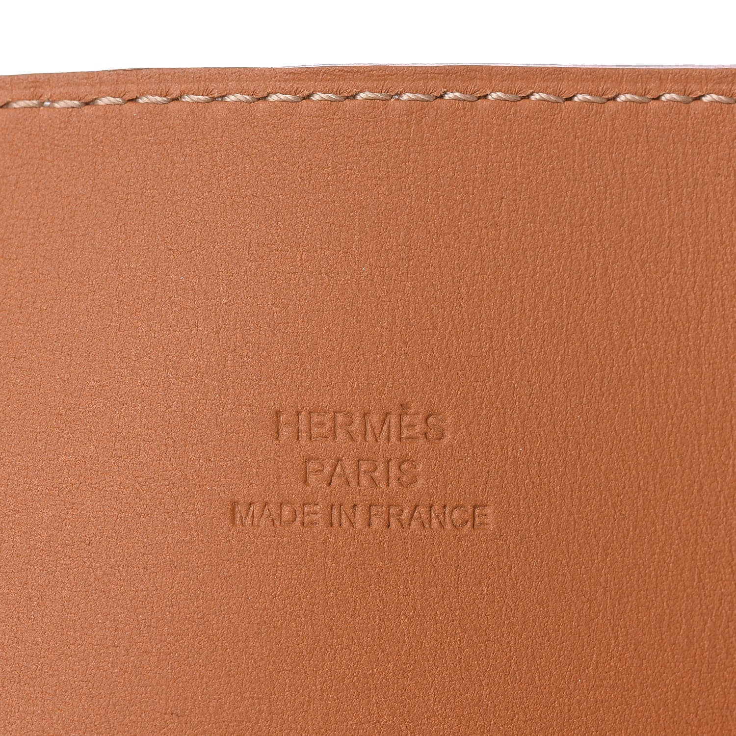 Hermes Natural Barenia Fleuron Bracelet S FAuve 5 of 6