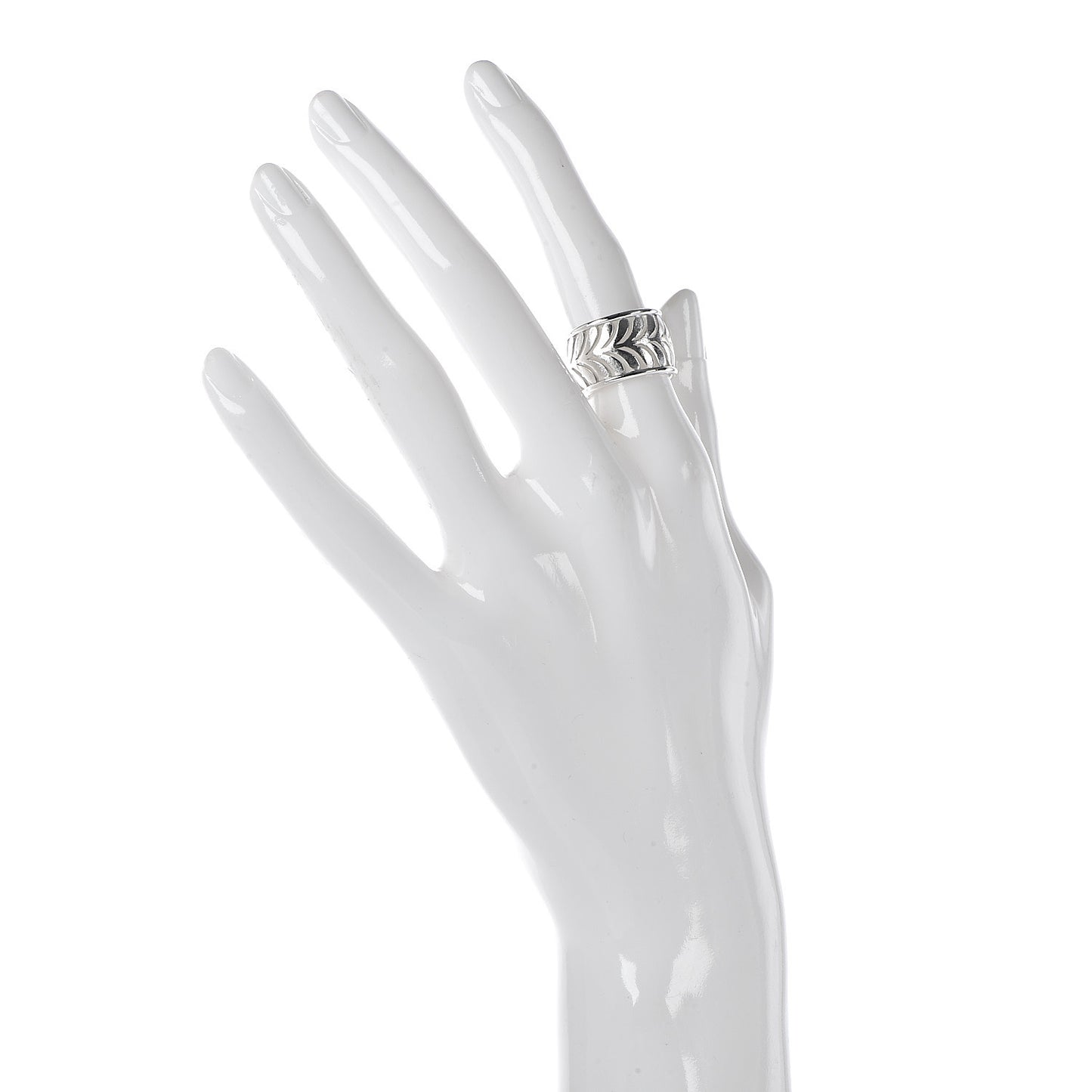 Sterling Silver Villa Paloma Palm Band Ring 50 5.25