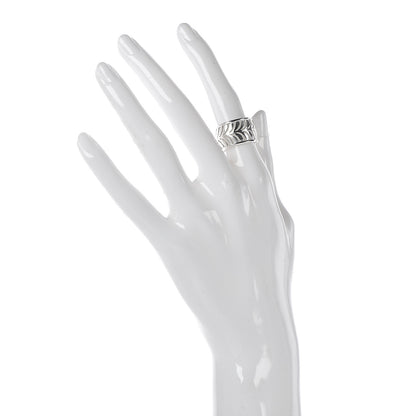 Tiffany Sterling Silver Villa Paloma Palm Band Ring 50 5.25 2 of 4