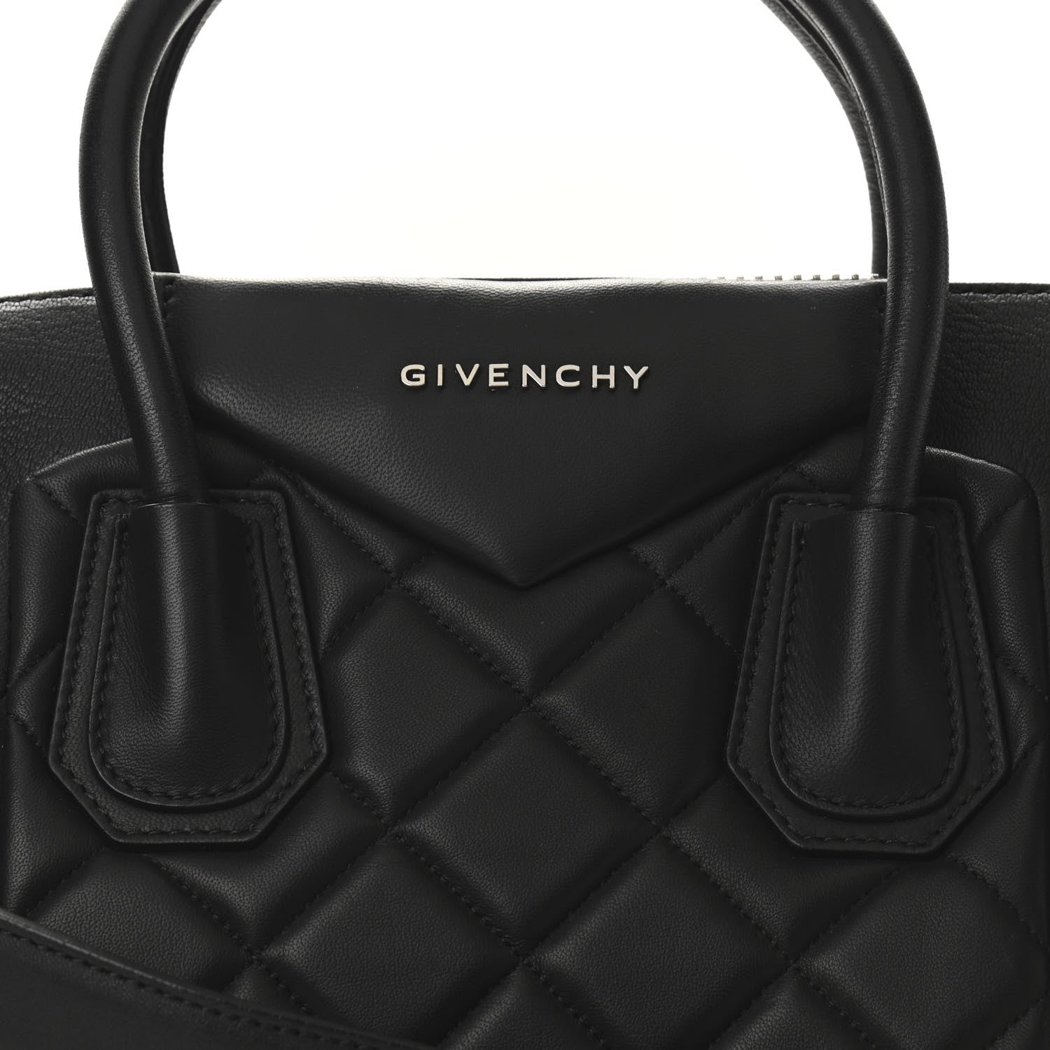 Givenchy Sugar Goatskin Lambskin Diamond Quilted Medium Antigona Black 8 of 10