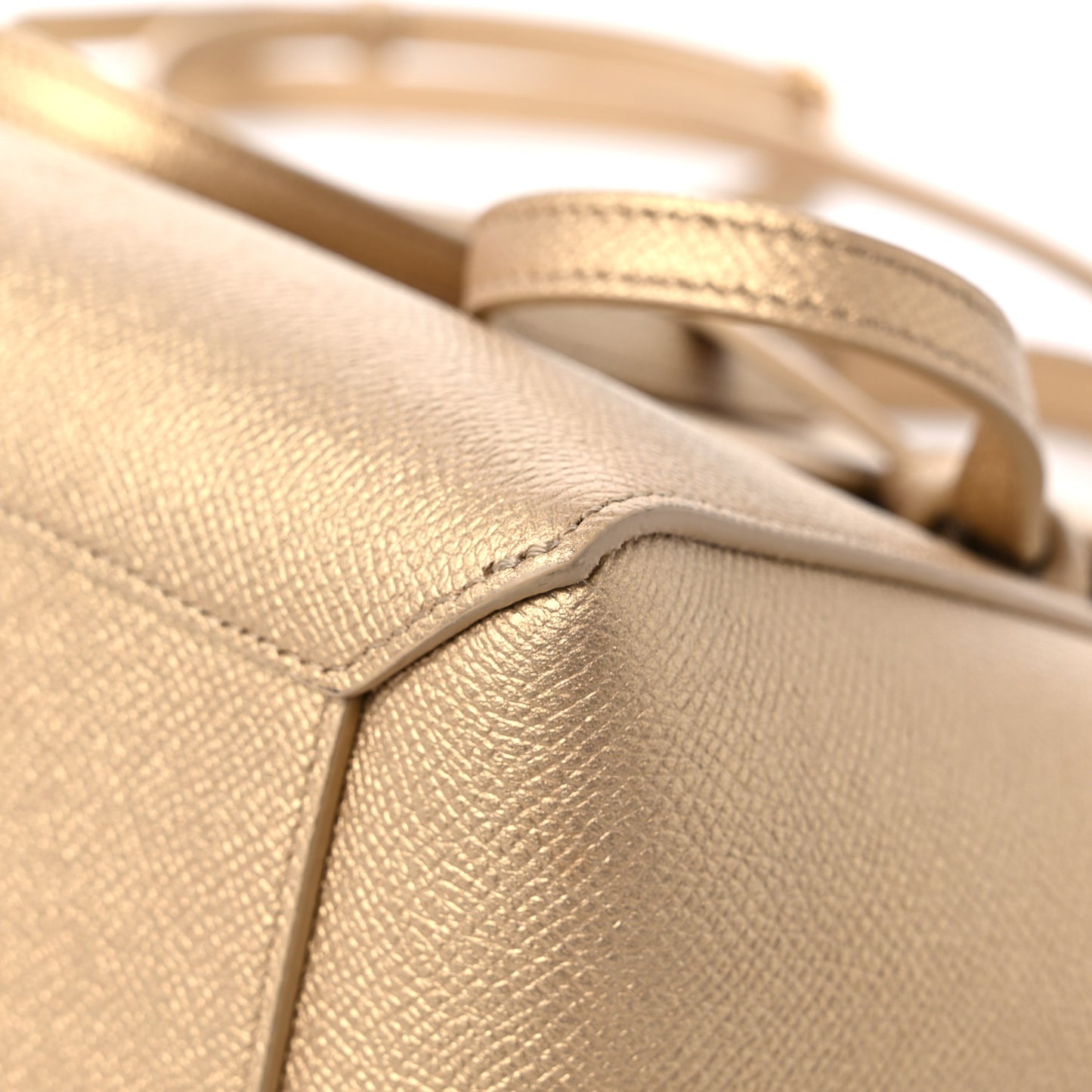 Laminated Calfskin Nano Belt Bag Gold