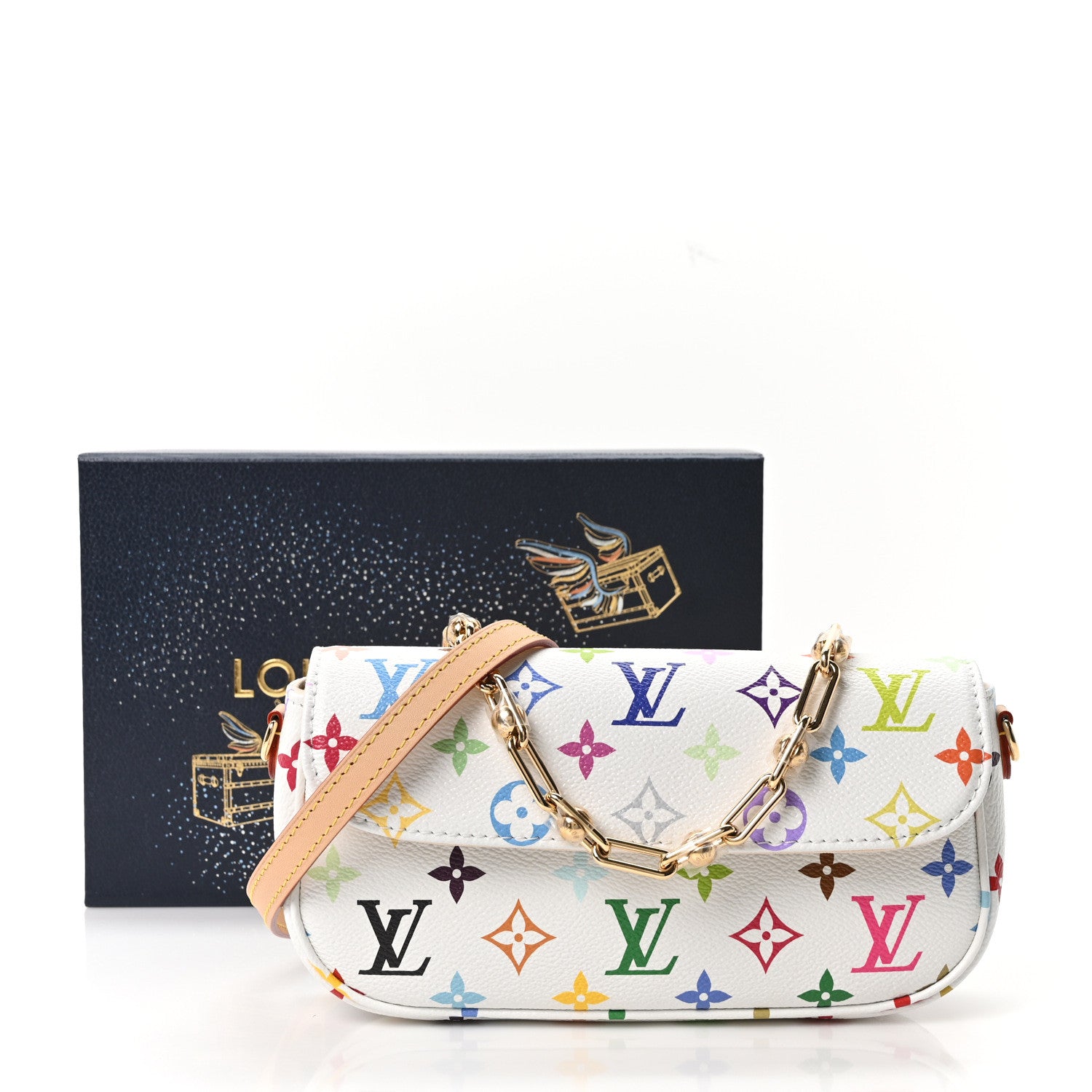 Louis Vuitton LV X TM Monogram Multicolor Ivy Wallet On Chain White 9 of 9