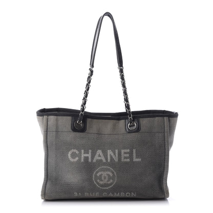 Chanel Canvas Small Deauville Tote Grey 1 of 11