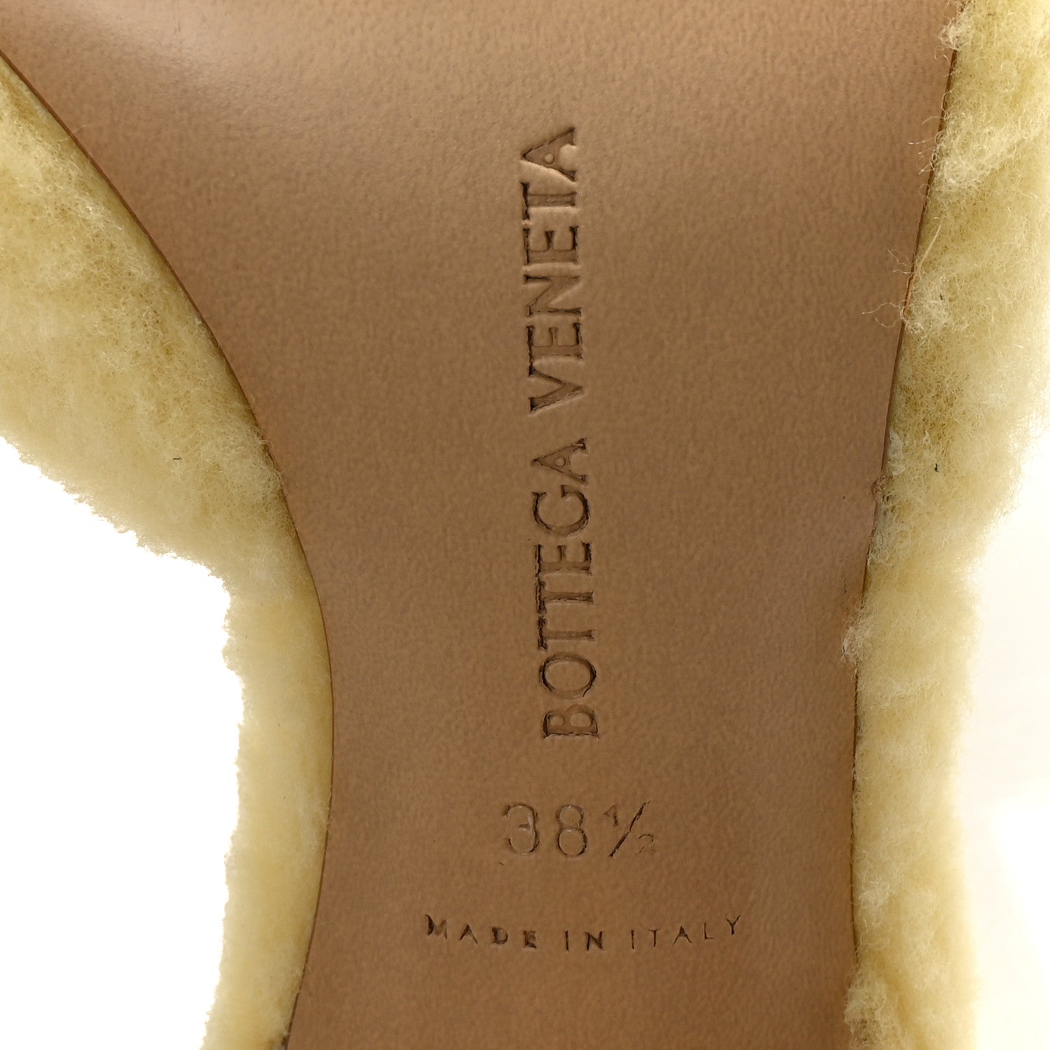 Bottega Veneta Cozy Fur Lido 90mm Mule Sandals 38.5 Lemonade 7 of 9