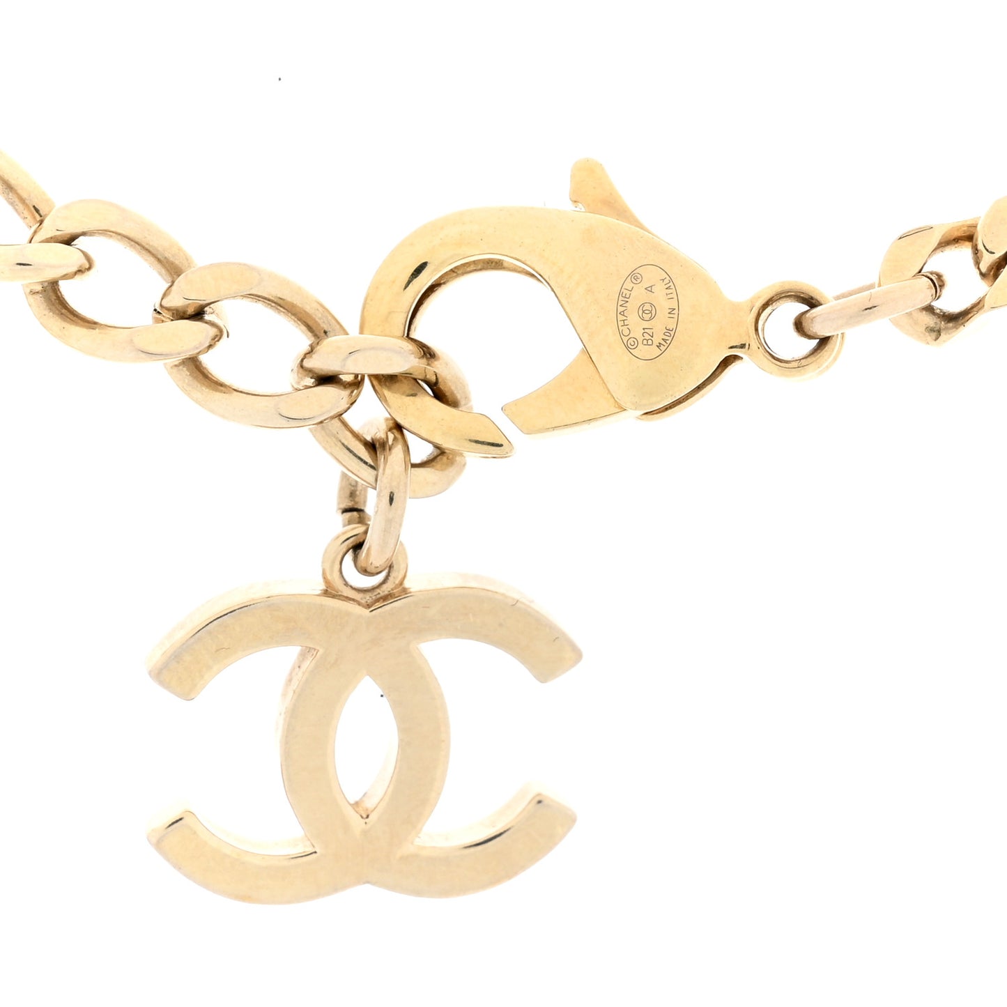 Crystal Chain CC Link Choker Gold Silver