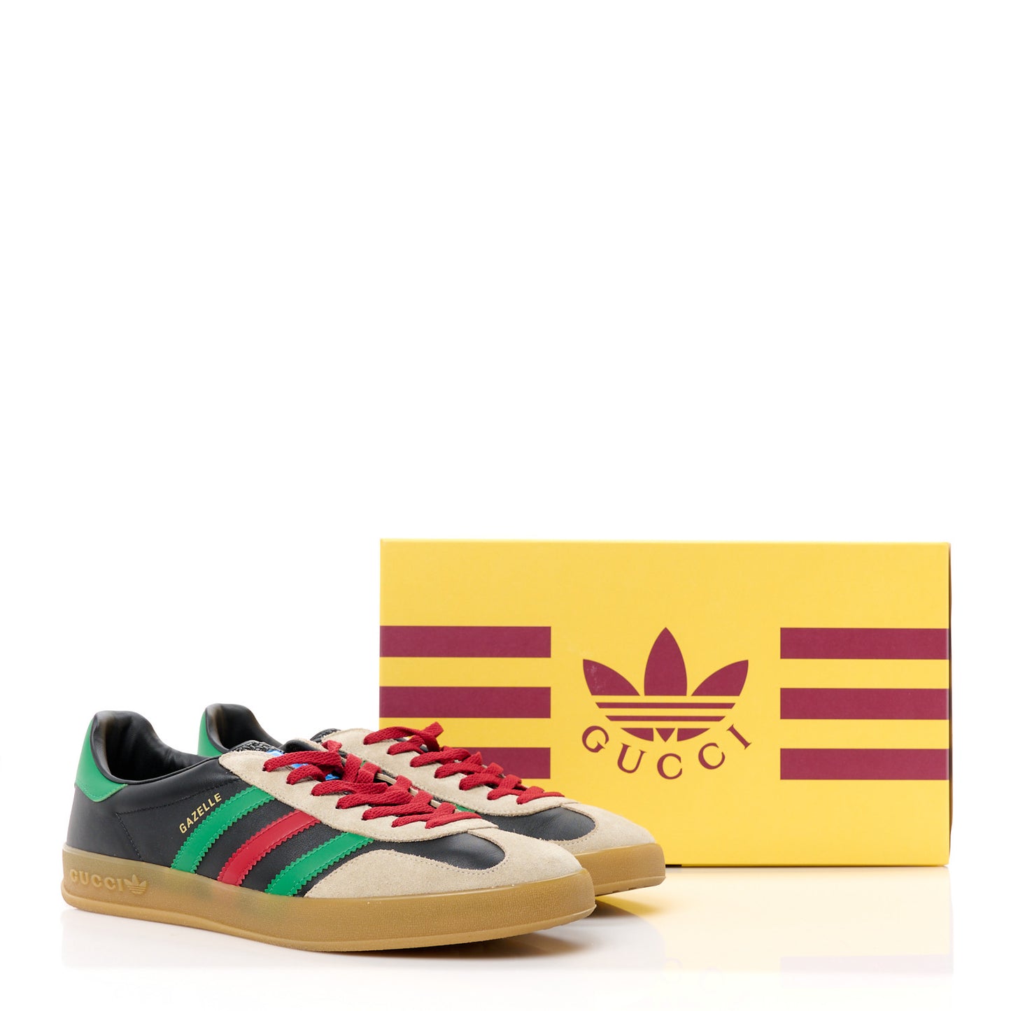 X ADIDAS Suede Madeira Demetra Mens Gazelle Sneakers 12.5 Oatmeal Black New Shamarock Hibiscus Red