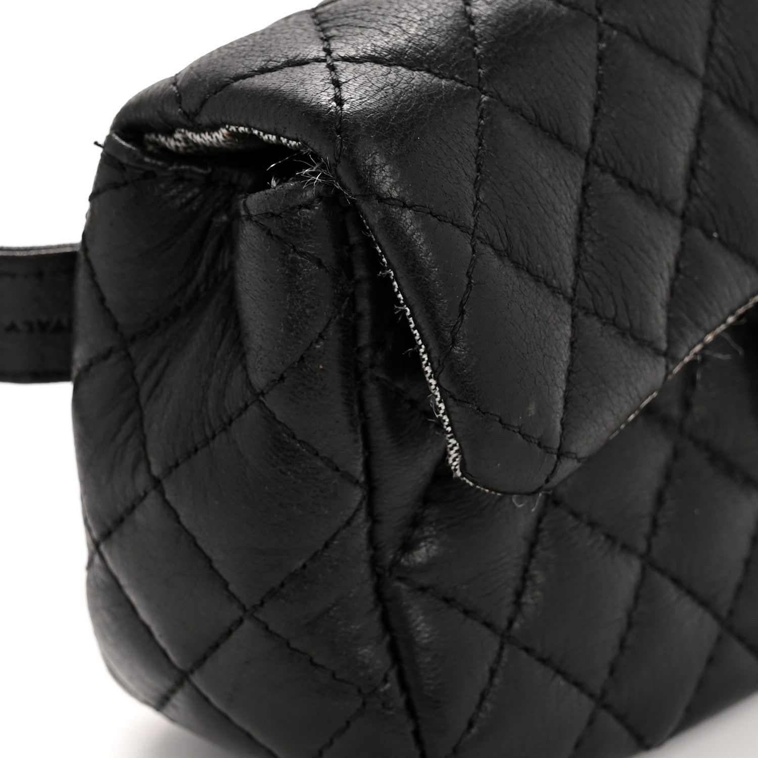 Chanel Grained Calfskin Quilted CC Uniform Flap Belt Bag Black 15 of 15