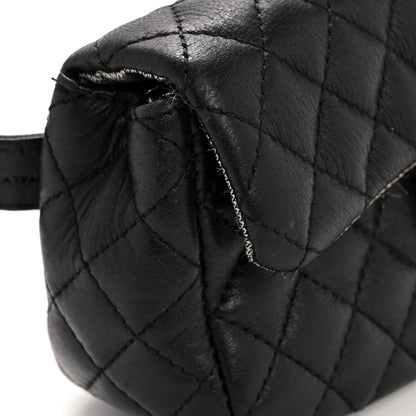 Chanel Grained Calfskin Quilted CC Uniform Flap Belt Bag Black 15 of 15
