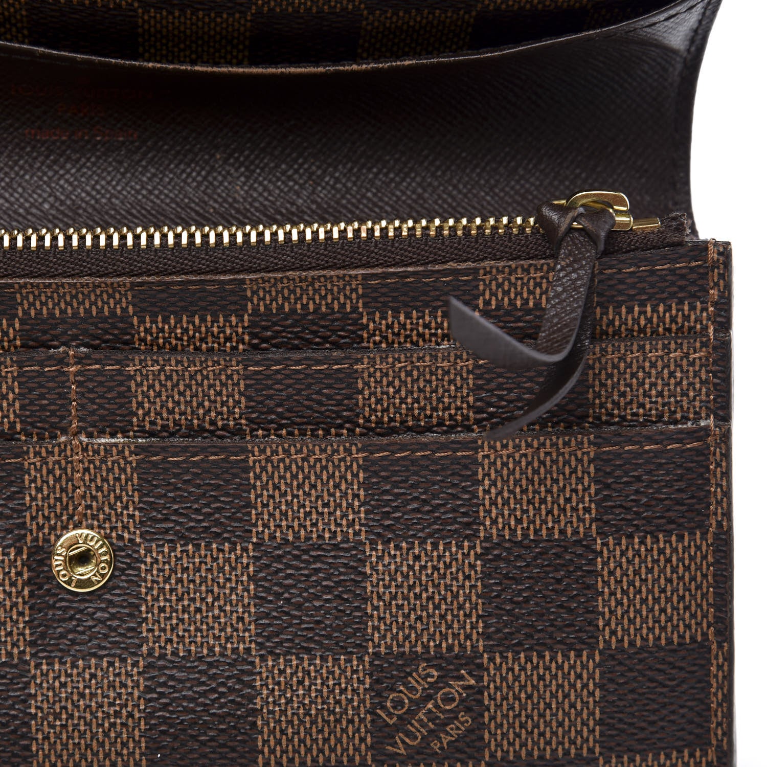 Louis Vuitton Damier Ebene Emilie Wallet 10 of 11