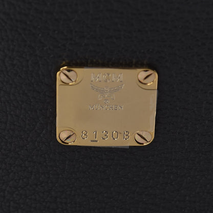 MCM Grained Calfskin Medium Reversible Wandel Tote Black 10 of 11