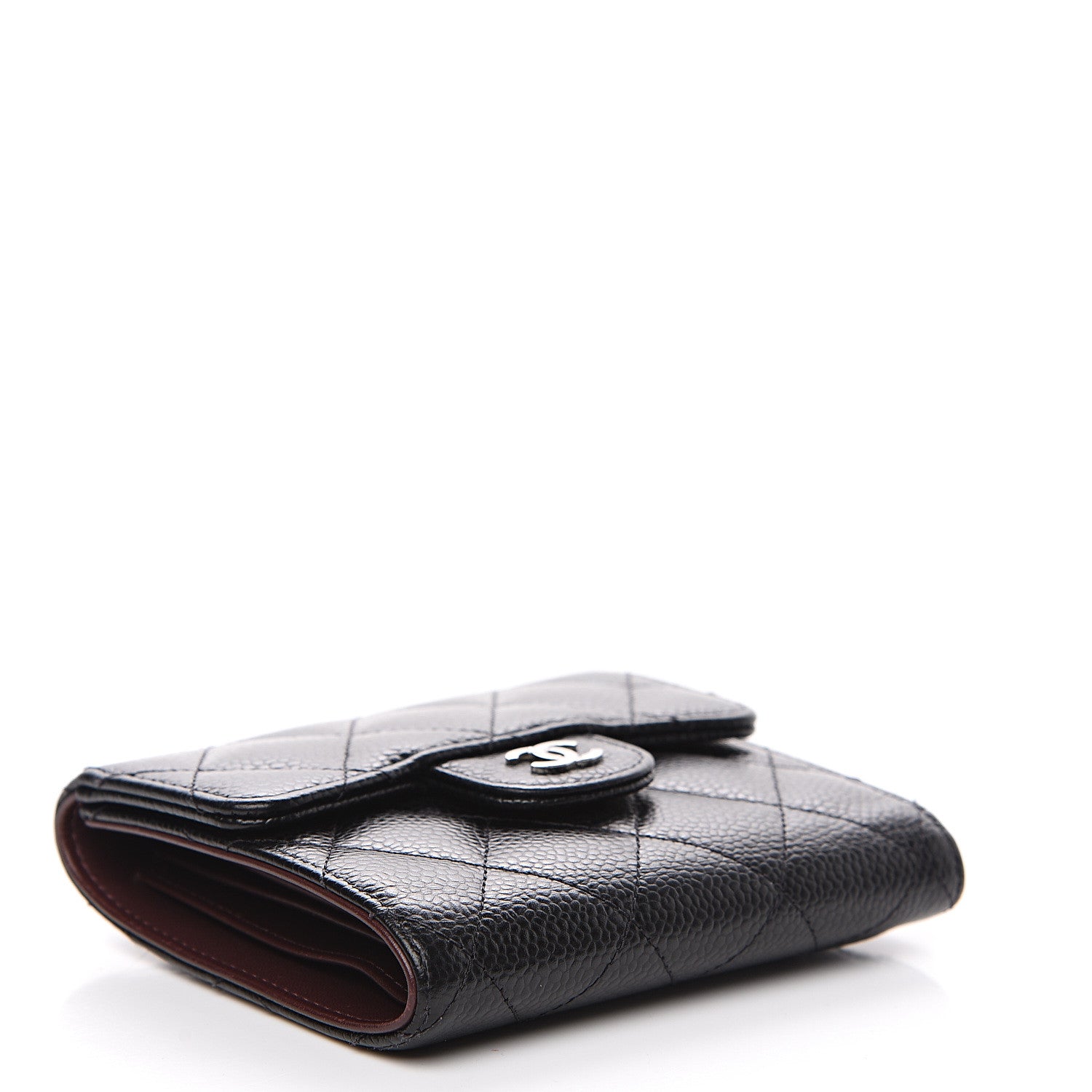 Chanel Caviar Quilted Compact Flap Wallet Black 3 of 7
