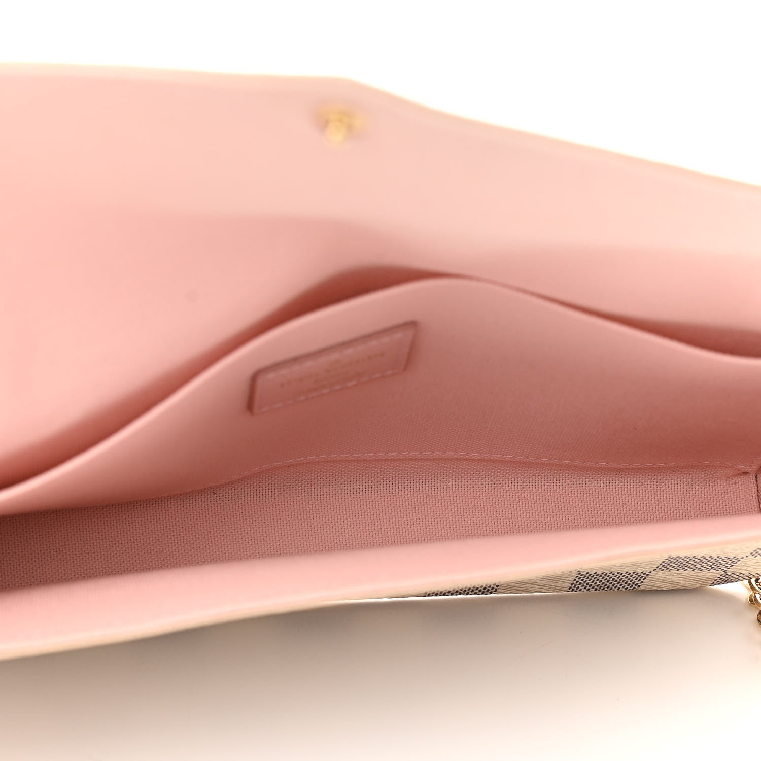 Louis Vuitton Damier Azur Pochette Felicie Chain Wallet Rose Ballerine 5 of 10