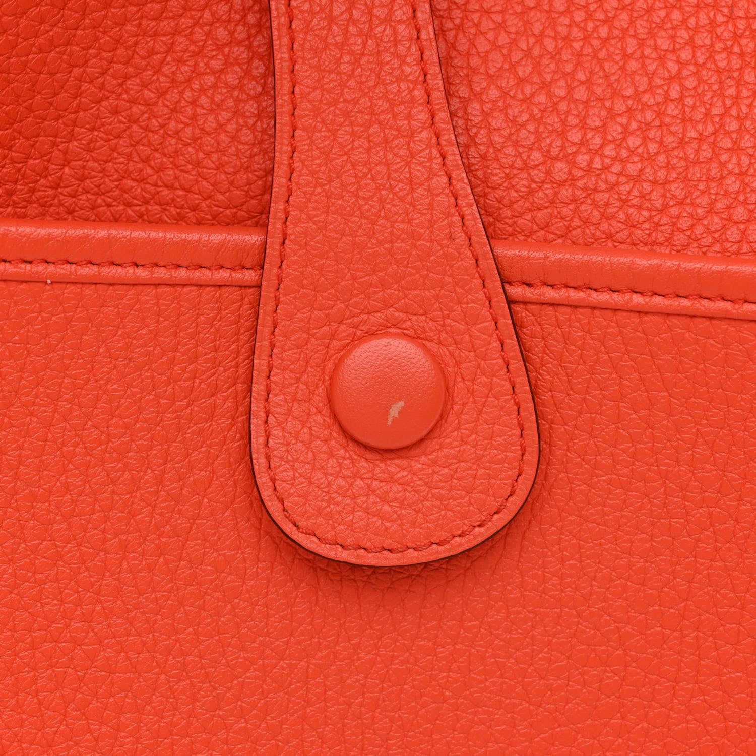 Hermes Taurillon Clemence Amazone Evelyne III PM Orange Poppy Bleu Saint Cyr 12 of 14