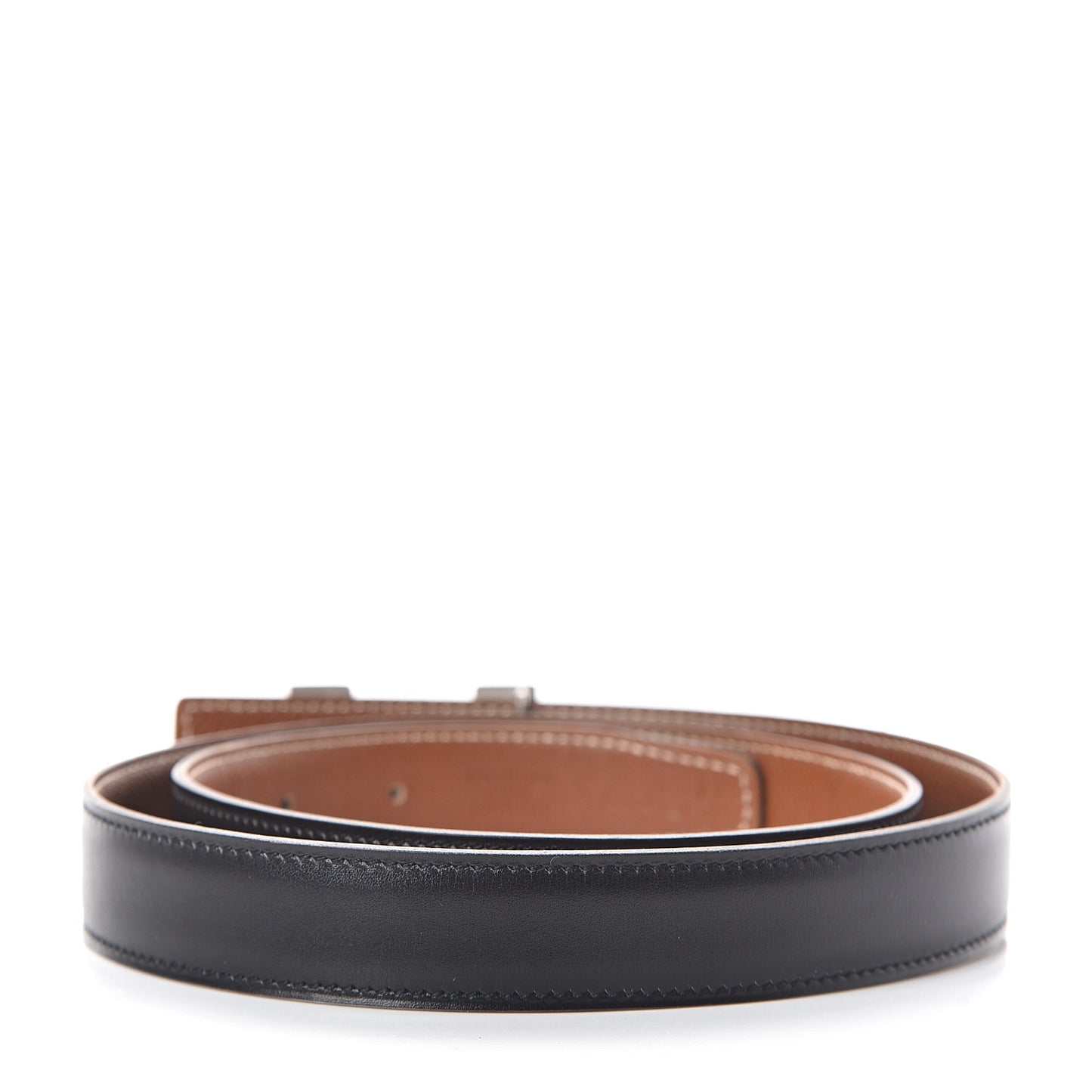 Box Epsom 24mm Mini Constance H Belt 80 Black Gold