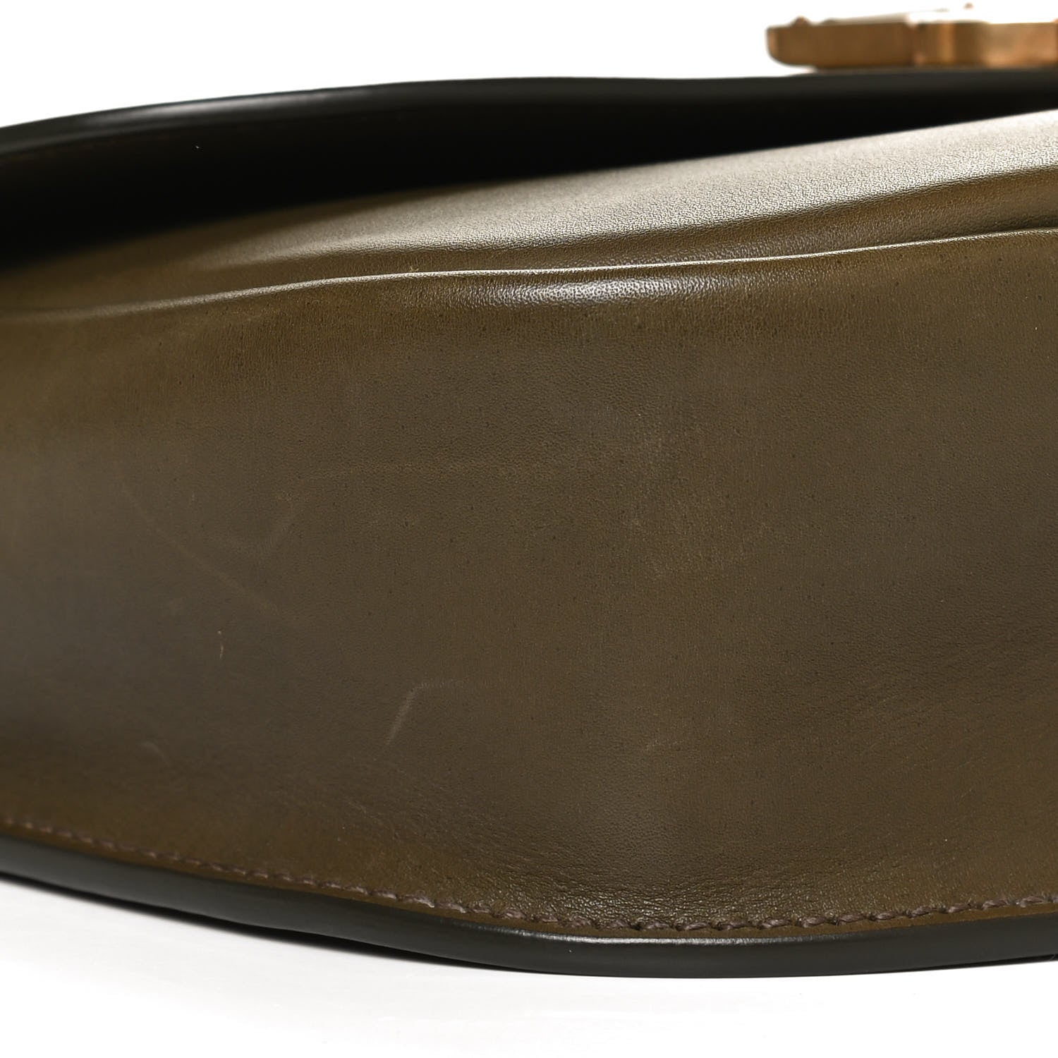 Saint Laurent Smooth Calfskin Monogram Medium Kaia Satchel Green 10 of 12