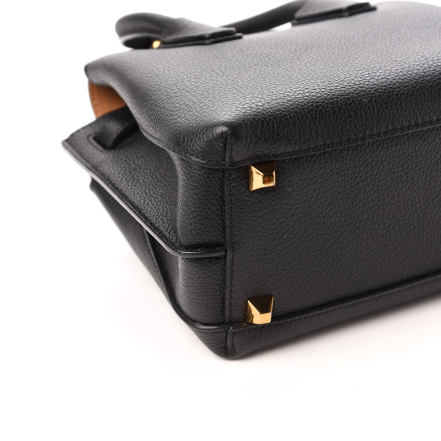 Grained Calfskin Mini Milla Tote Black