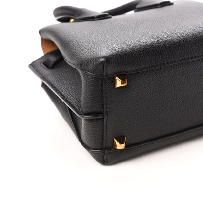 MCM Grained Calfskin Mini Milla Tote Black 6 of 8