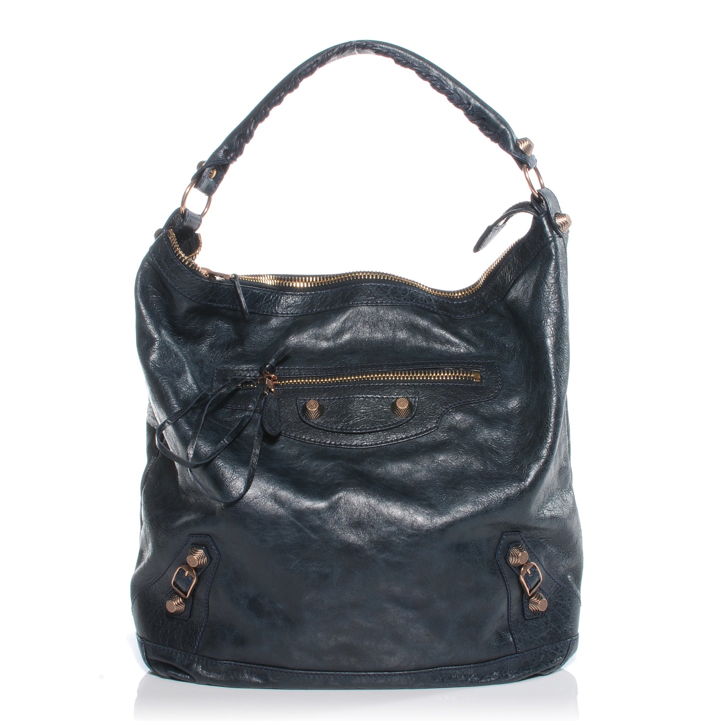 Agneau Giant 12 Rose Gold Hardware Day Hobo Dark Night