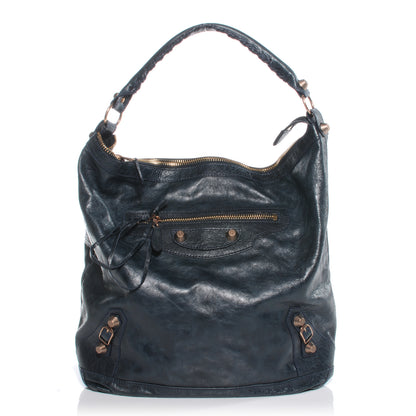 Balenciaga Agneau Giant 12 Rose Gold Hardware Day Hobo Dark Night 1 of 9